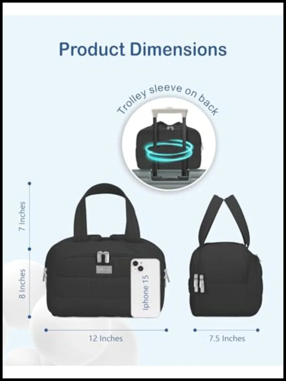 Puffer Large Travel Toiletry Bag with Handle, Lightweight Waterproof Makeup